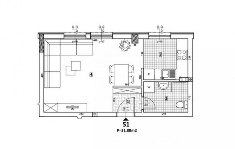 Severni Telep-Odlična Garsonjera 32 m2 u Prizemlju-povrat Pdv-065/385 8880