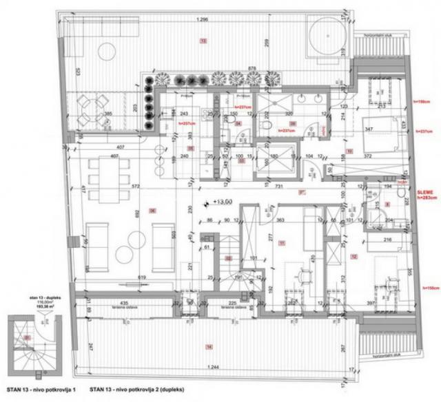 Petrovaradin-Veliki PentHaus 122 m2 sa Terasom 193 m2-Useljiv na Top Lokaciji-povrat PDV-a-065/385 8