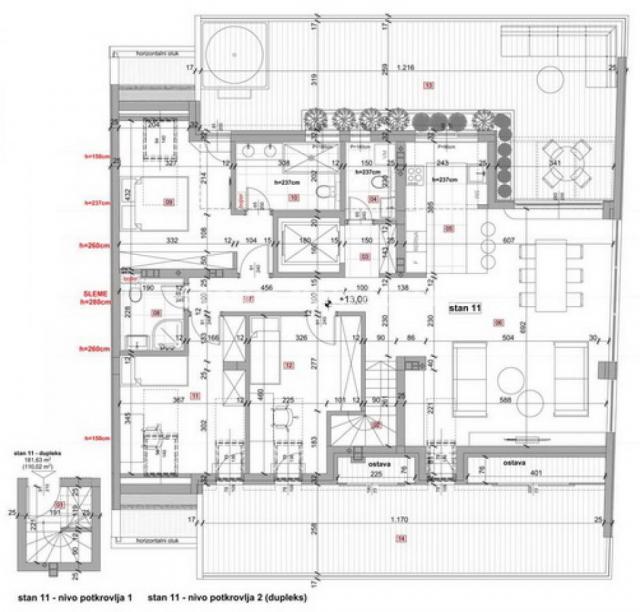 Petrovaradin-Fantastičan Četvorosoban PentHaus 114 m2 sa Velikom Terasom 181 m2-povrat PDV-a-065/385