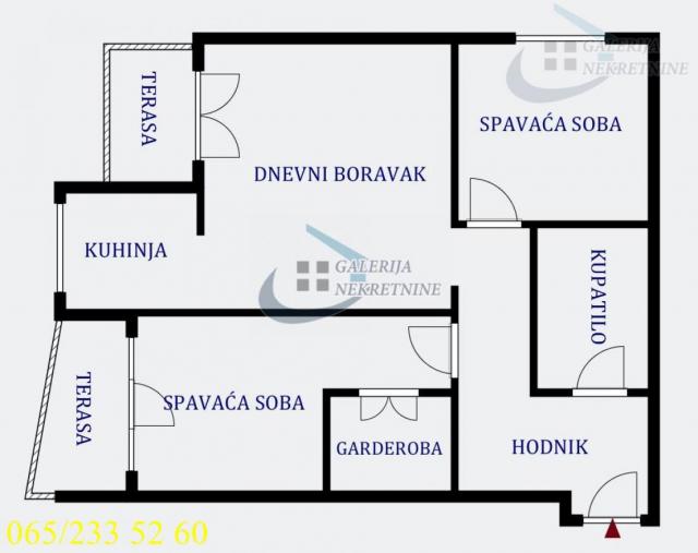 Vračar - Južni bulevar 60m2