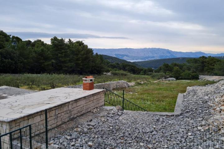 Brač, Pučišća, kuća prizemnica s velikim maslinikom od 8300 m2