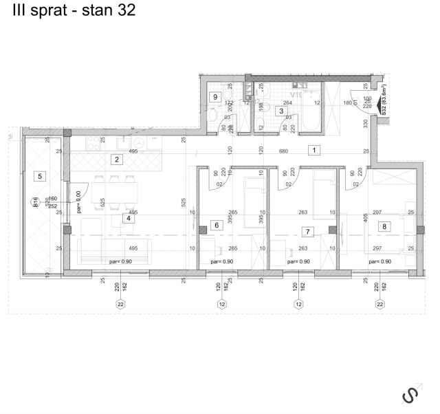 NOVI SAD - TELEP - 83. 60 m2