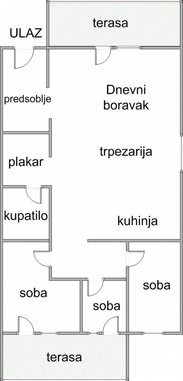 UKNJIŽEN, 3, 5 stan Ledine 