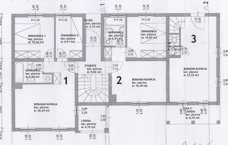 Poreč, surroundings, apartment in a new building with a garden