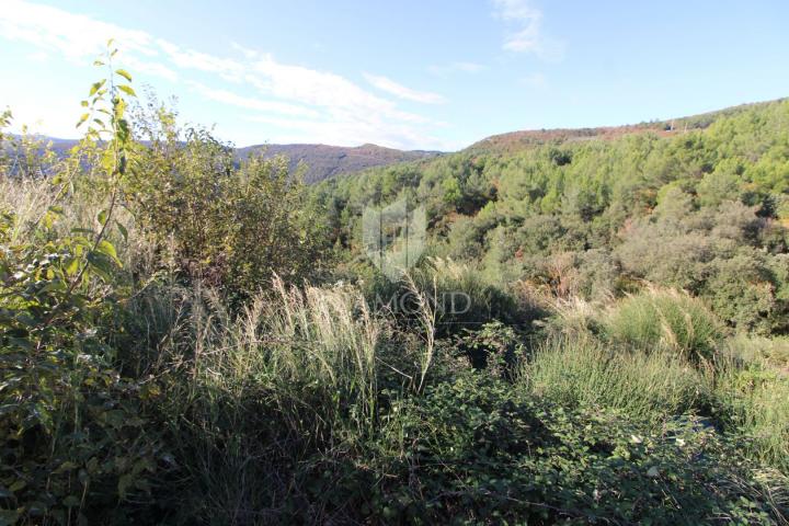 Labin okolica, građevinsko zemljište, pogled na more