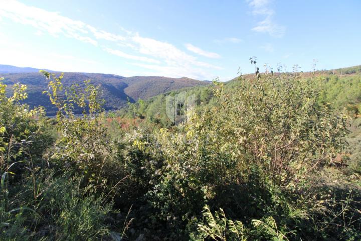 Labin okolica, građevinsko zemljište, pogled na more