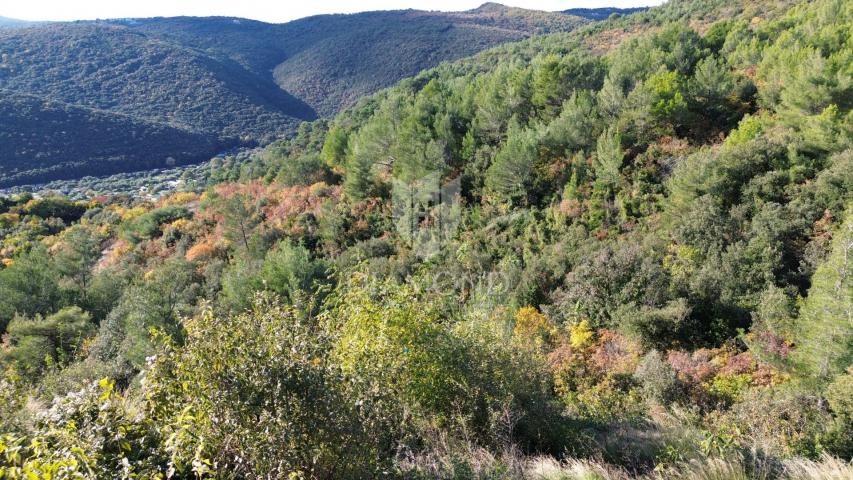 Labin okolica, građevinsko zemljište, pogled na more