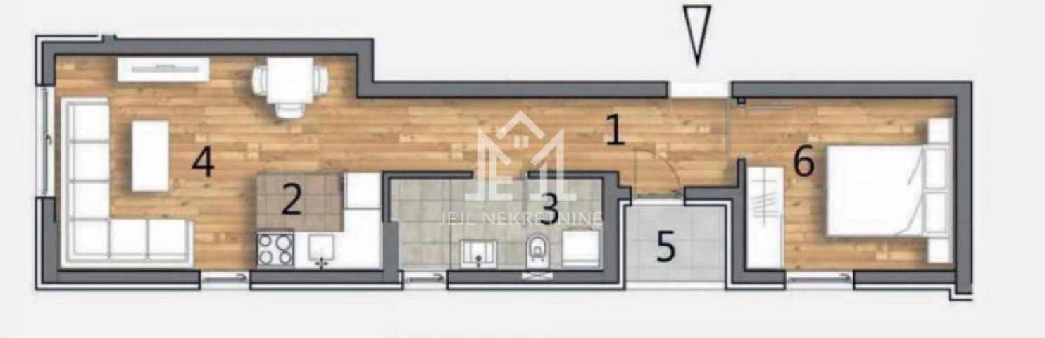 Dvosoban stan, 41. 02 m2, sa PDV-om