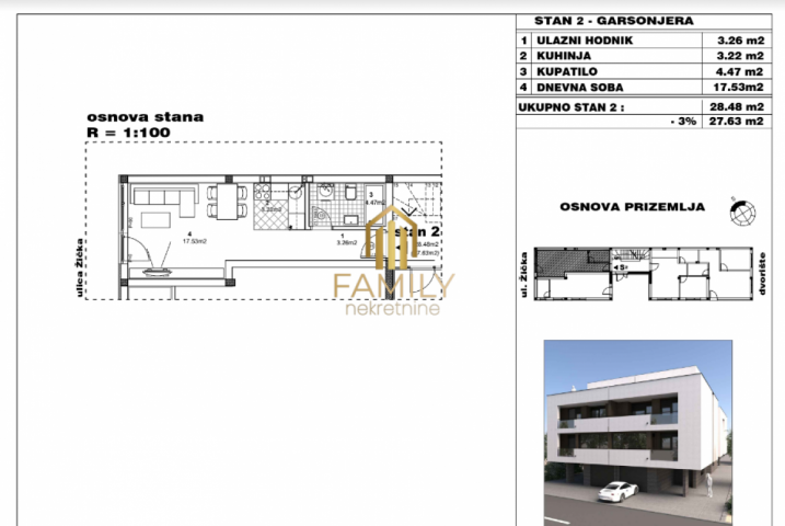 Moderna garsonjera 28m² – Adice, Prizemlje, Savršena za Useljenje!