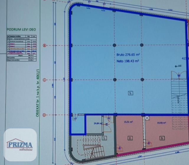 Lokal na prodaju sa podrumom površine 198m2