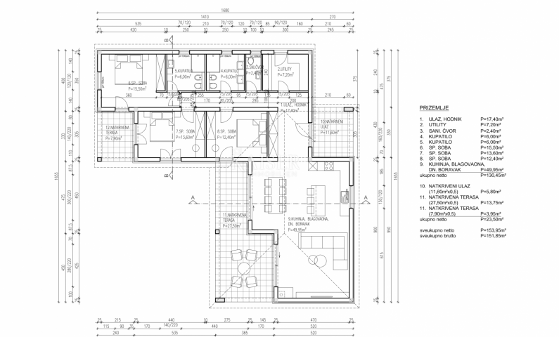 Labin - novogradnja na mirnoj lokaciji, 150 m2