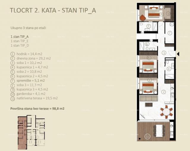 Stan Prodaja stanova u novom rezidencijalnom projektu u izgradnji, Novigrad!