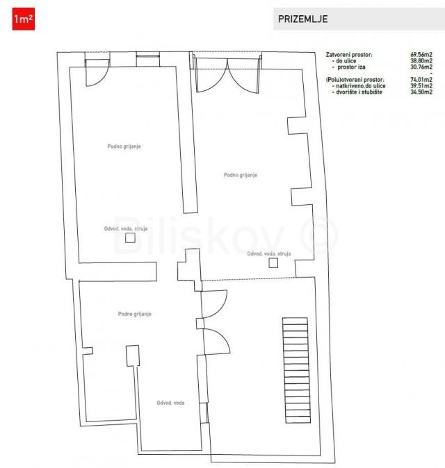 Prodaja, Varaždin, Centar, adaptirana starinska kuća u nizu, open space