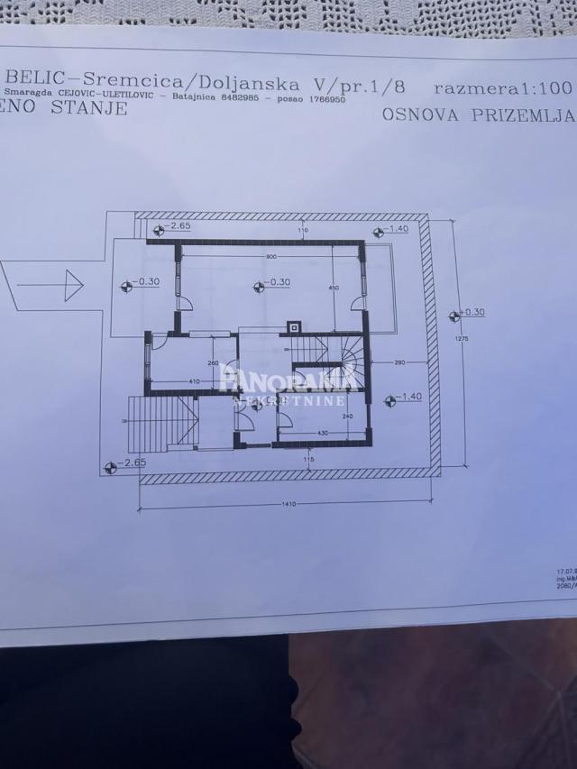 Sremčica Kuća Sut+Pr+1, 295m2 na 10, 6 ari, uknjižena ID#3144