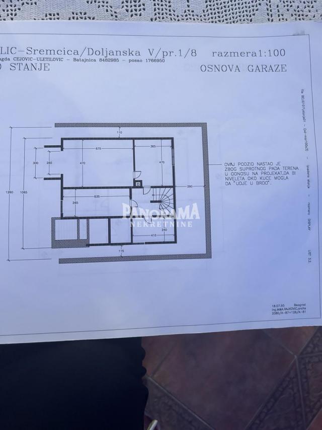 Sremčica Kuća Sut+Pr+1, 295m2 na 10, 6 ari, uknjižena ID#3144