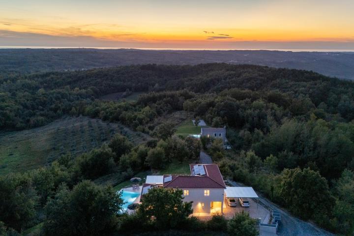 Istra, Motovun - Predivna vila s panoramskim pogledom na prirodu i more