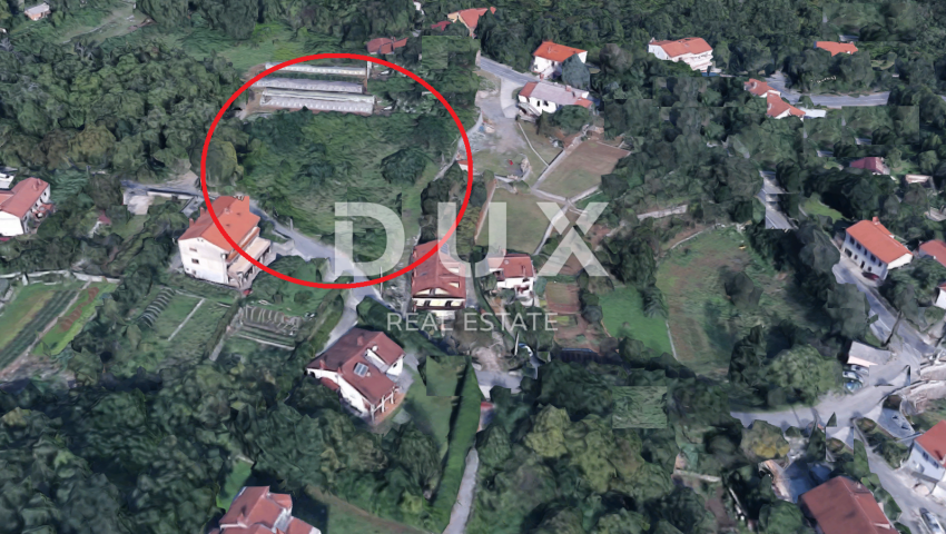 OPATIJA, IČIĆI, POLJANE- građevinsko zemljište 620m2 S GRAĐEVNOM DOZVOLOM i pogledom na more 