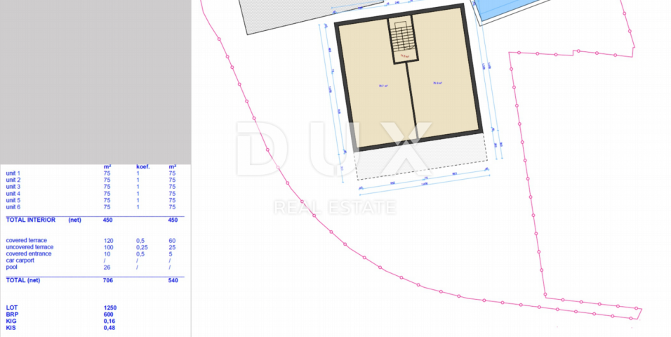 OPATIJA, MIHOTIĆI - građevinsko zemljište s idejnim planom za 7 ekskluzivnih villa s bazenom!!! PRIL