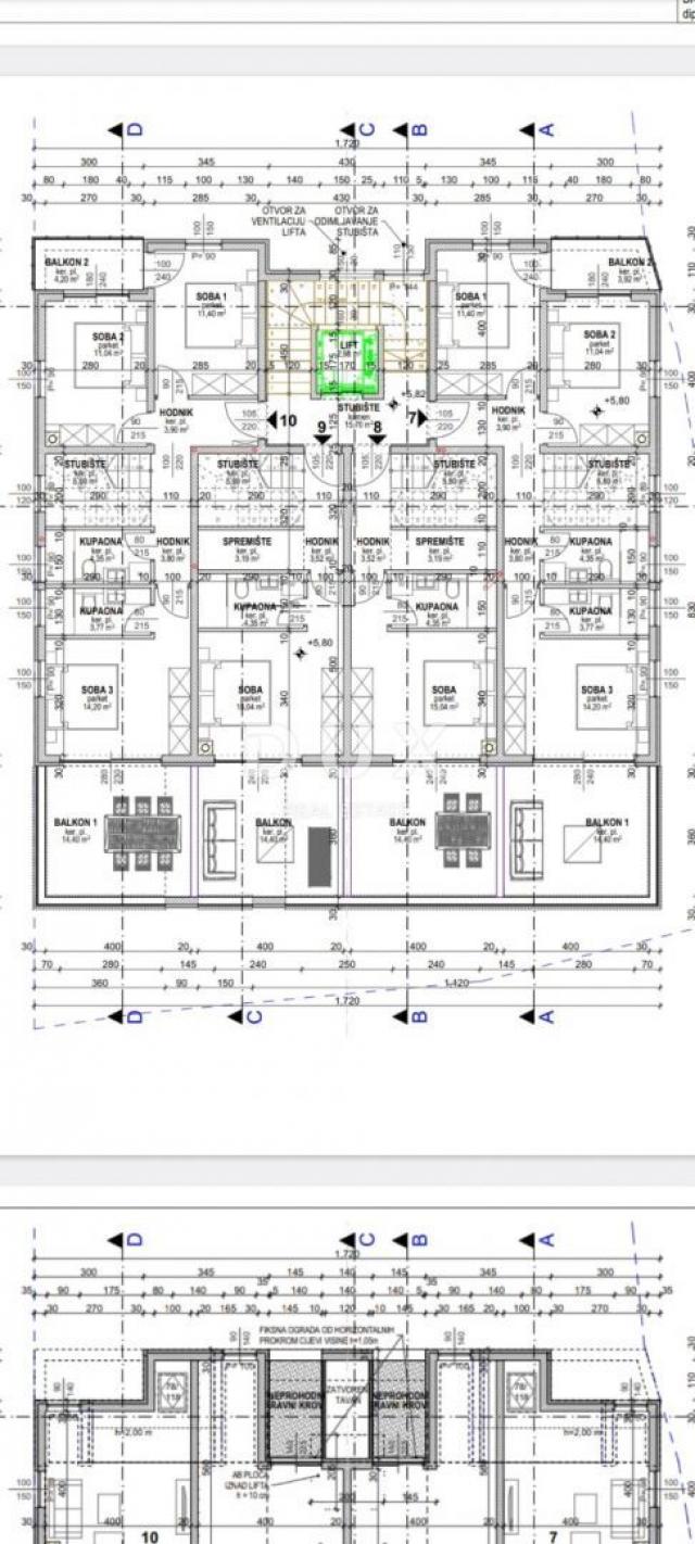 Wohnung Povljana, 85,18m2