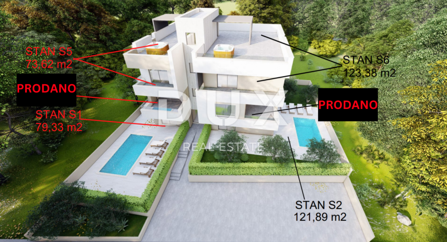 ZADAR, MASLENICA - Vrhunski penthouse sa spektakularnim pogledom na more! 200 metara od mora! Novogr