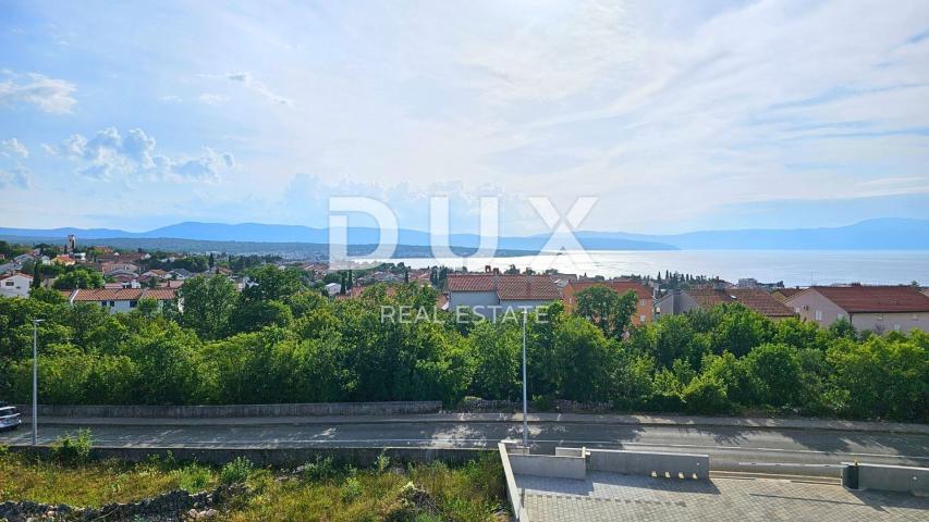 KRK ISLAND, MALINSKA - Panoramic view of a furnished apartment in a new building on the 2nd floor + 