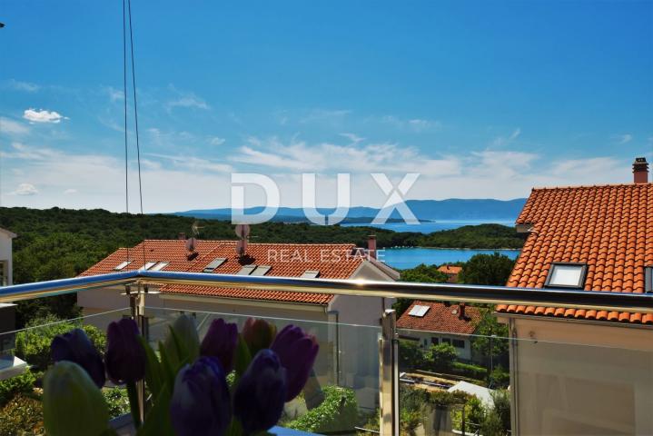 OTOK KRK, NJIVICE - 2S+DB apartman s bazenom i pogledom na more