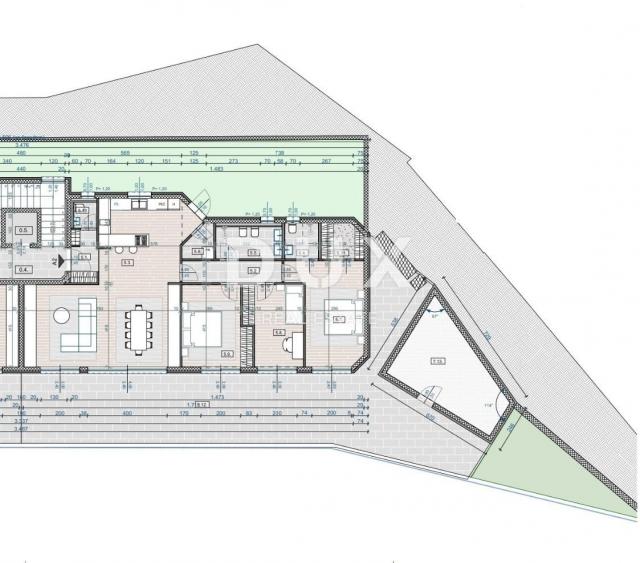 OPATIJA, CENTAR - stan visoko prizemlje 212m2 s panoramskim pogledom na more A2