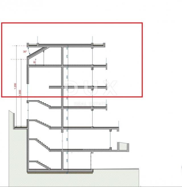 OPATIJA, CENTAR- dvoetažni penthouse 433m2 s panoramskim pogledom na more i krovnom terasom S2