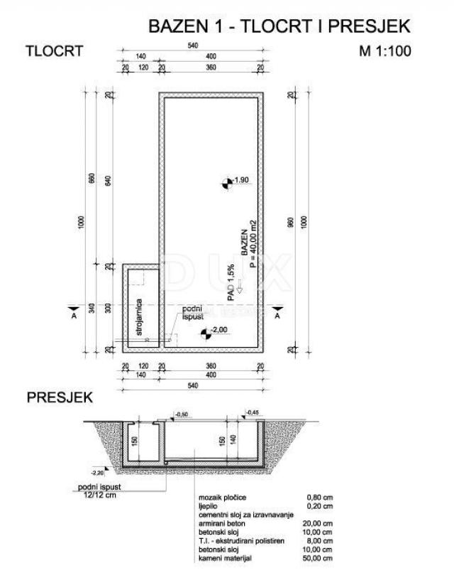 OTOK KRK, BRZAC - Dvojna kuća modernog dizajna s bazenom 40m2