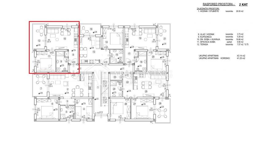 Umag, okolica - Stan na drugom katu 41, 25 m2 na TOP lokaciji 200 m od mora