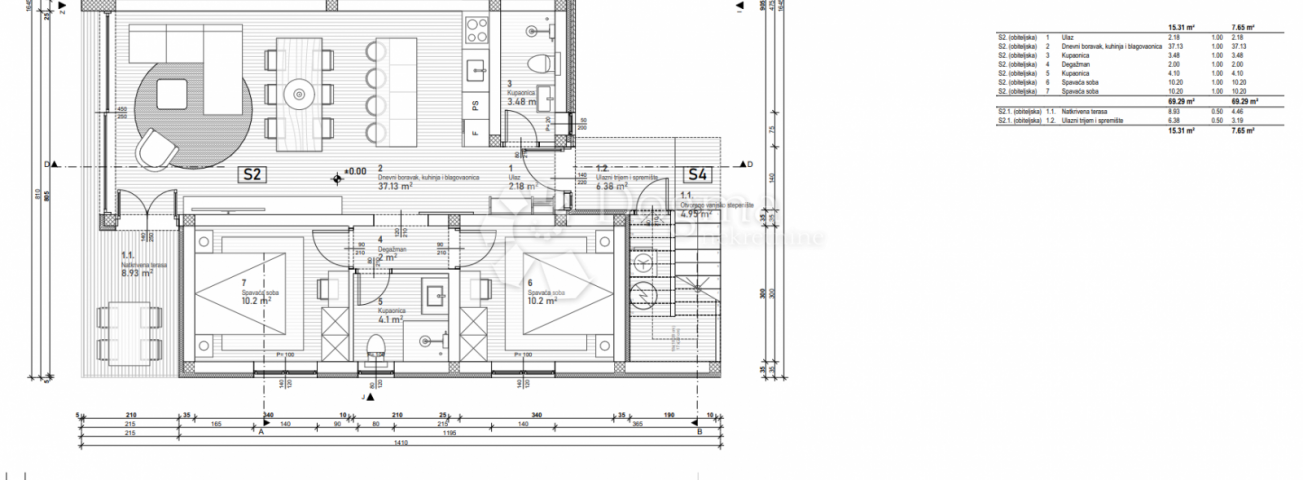 Flat Poreč, 107,76m2