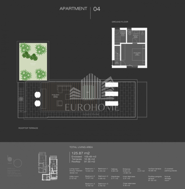 Apartment Ugljan, Preko, 100,68m2