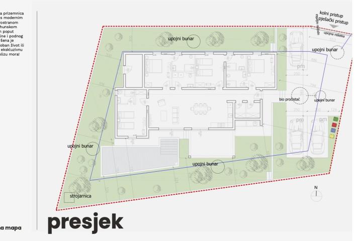 Istra, Medulin, idealna građevinska parcela 610 m2 s idejnim projektom 