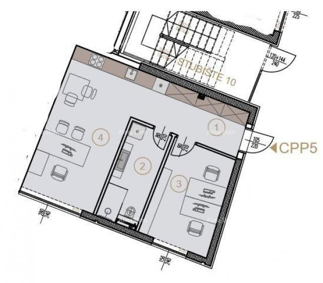 Geschäftsraum Verkauf von Büroflächen in einem neuen Geschäfts- und Wohnprojekt, Poreč, CPP5