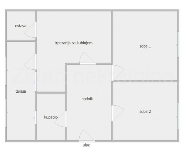 Batajnica, centar, 50m2, 2. 0, terasa, uknjiženo