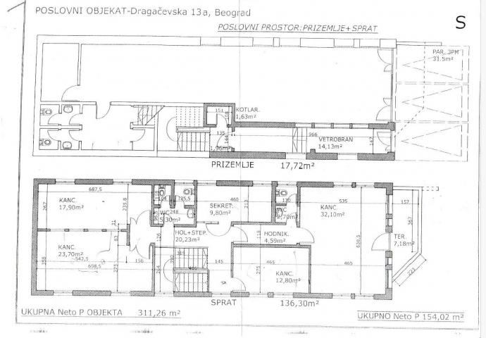 Poslovni kancelarijski prostor 150 m2, I sprat, Lekino brdo Beograd,  335. 000 EUR 