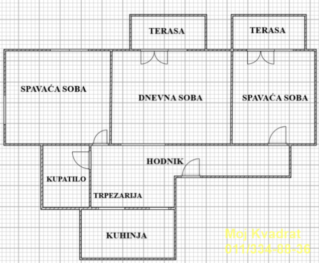 Rakovica, Labudovo brdo - Serdara Janka Vukotića, 72m2