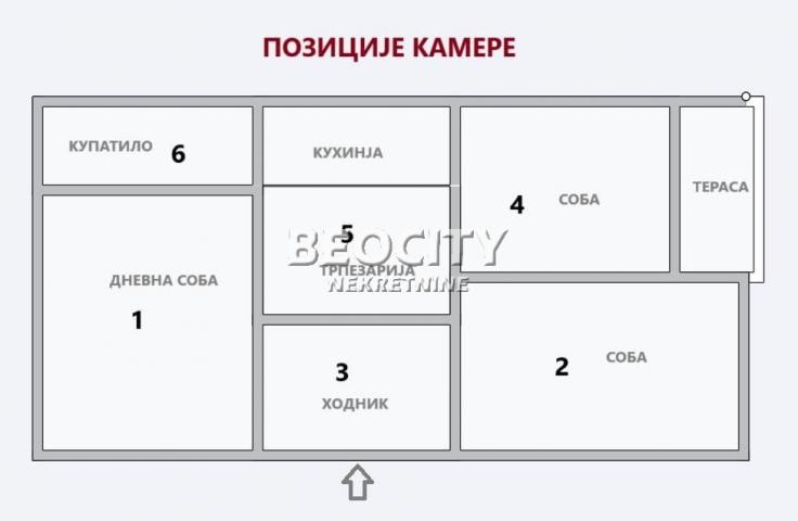 Vračar, Krunska, Krunska, 3. 0, 70m2, 1000EUR Trosoban stan sa parking mestom