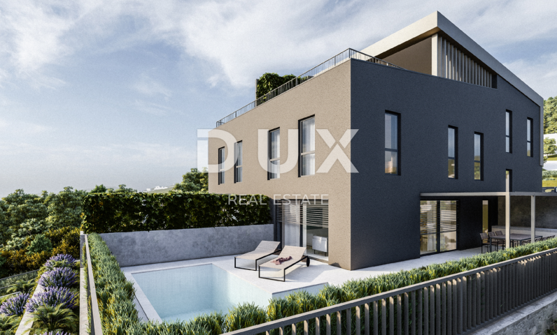 RIJEKA, KOSTRENA – exklusive Wohnung mit Pool – Neubau mit Panoramablick auf das Meer! GELEGENHEIT!