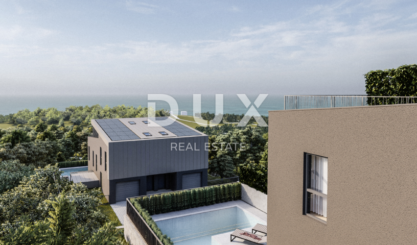 RIJEKA, KOSTRENA – exklusive Wohnung mit Pool – Neubau mit Panoramablick auf das Meer! GELEGENHEIT!