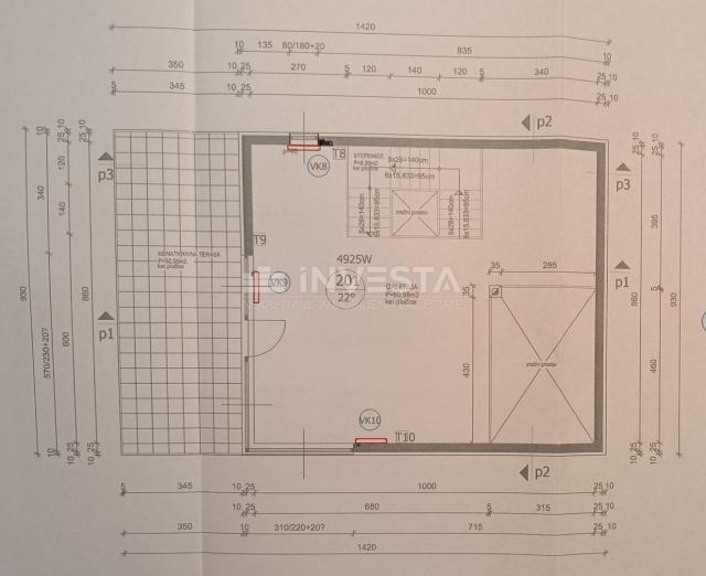 Fažana, land with building permit, 200 m from the sea.