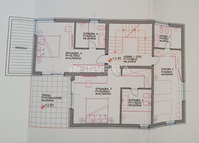 Fažana, land with building permit, 200 m from the sea.