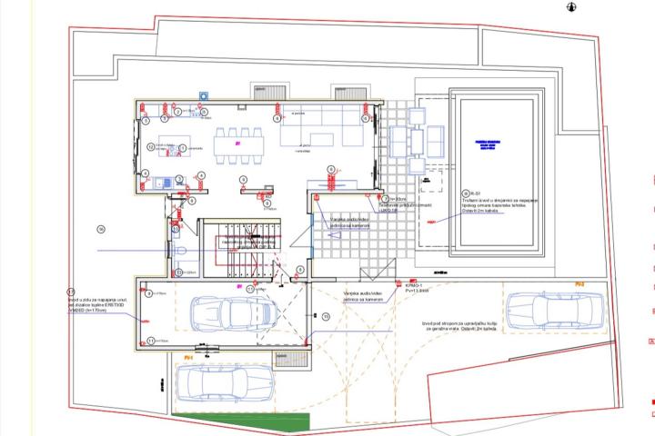 Arbanija, Čiovo, Trogir, građevinsko zemljište s pravomoćnom dozvolom površine 500 m2