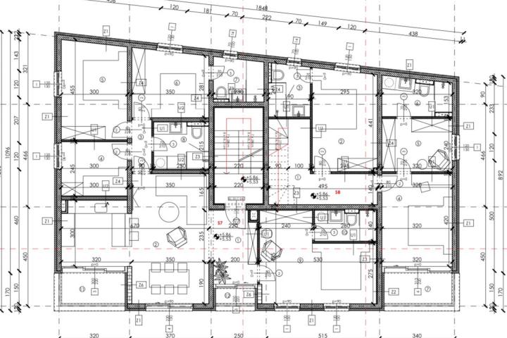 Kaštel Lukšić, trosoban stan površine 106, 12 m2 s krovnom terasom od 116 m2 i pogledom na more - S8