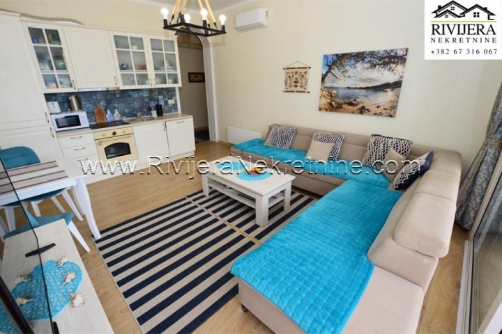 Three-bedroom luxurious apartment with its own courtyard in Djenovici