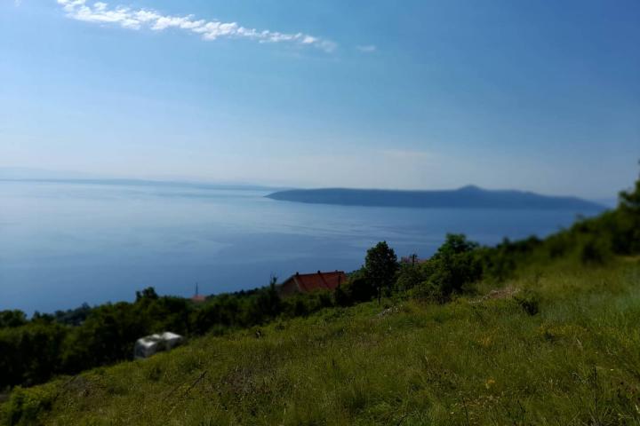 Mošćenička Draga, građevinsko zemljište 2256 m2 sa pogledom na more