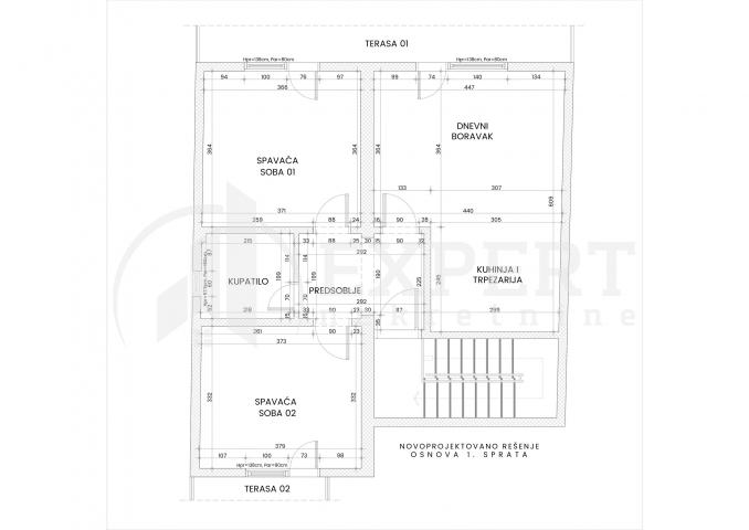 Palilula, novogradnja, 90m2, I. sprat, etažno grejanje, kompletno opremljen