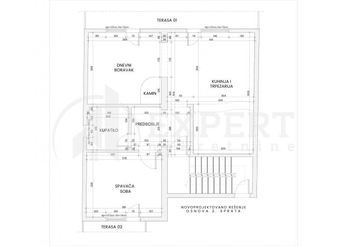 Palilula, novogradnja, 90m2, II. sprat, etažno grejanje