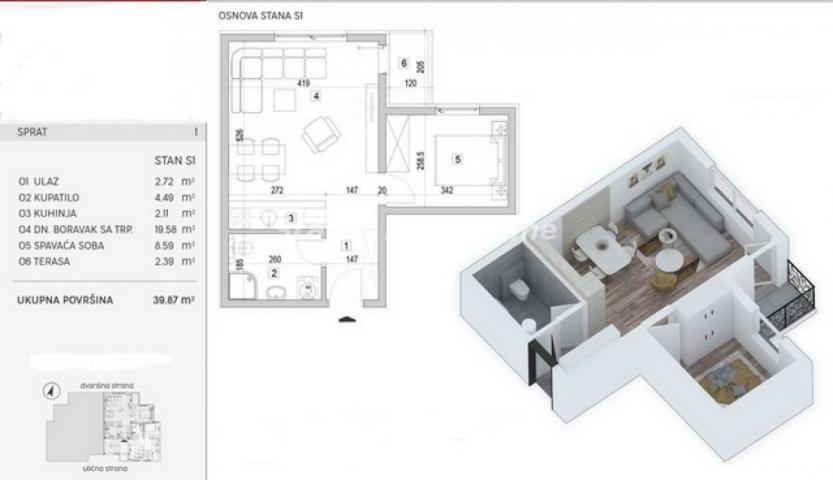 Adice-Odličan Jednoiposoban stan 40 m2 u Pogodnom kraju-povrat PDV-065/385 8880