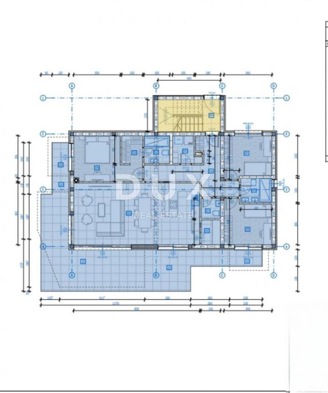 MATULJI, KASTAV, RUBEŠI- građevinsko zemljište 1900m2 s zgradom u izgradnji 600m2 sa 3 prostrana sta